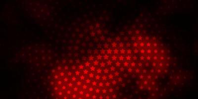 Dark Red vector texture with beautiful stars