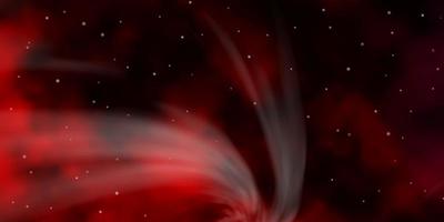 Dark Red vector background with small and big stars