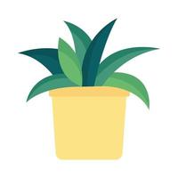 Isolated plant inside pot vector design