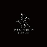 danza logo abstrac con plantilla de diseño moderno