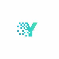 Y Letter pixel logo design modern template vector