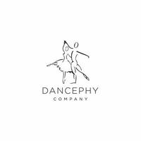 danza logo abstrac con plantilla de diseño moderno vector