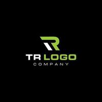 tr logo con plantilla de diseño moderno de espacio negativo vector