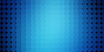 Dark BLUE vector background with circles