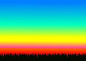 Rainbow Sunset Sky Backdrop vector