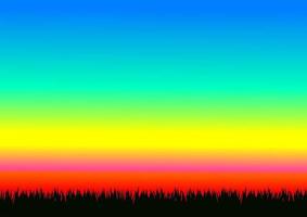 Rainbow Sunset Sky Backdrop vector