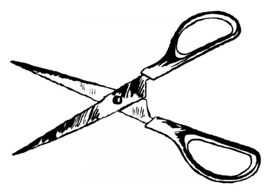 Kids pair scissors school clip art Royalty Free Vector Image