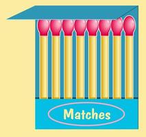 A Packet of Matches vector