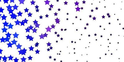 textura de vector azul rosa oscuro con hermosas estrellas