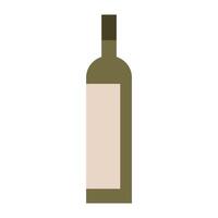 Isolated wine bottle vector design