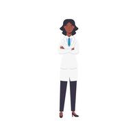 Doctora con diseño vectorial uniforme vector