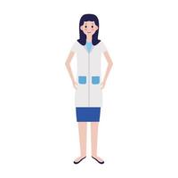 Female doctor with uniform vector design