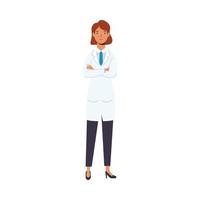 Doctora con diseño vectorial uniforme vector