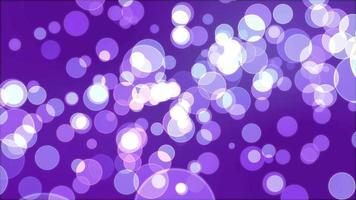 Colorful purple light bubble divine dimension bokeh blur absract dark screen background video