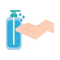 Hand with sanitizer dispenser vector design