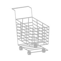 shopping cart market isolated icon vector