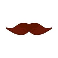 mustache funny accessory isolated icon vector