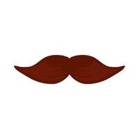 mustache funny accessory isolated icon vector