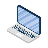 laptop electronic device isolated icon vector