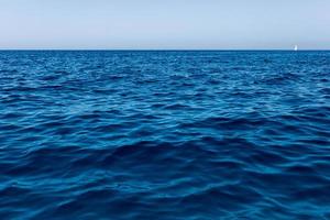 Background of deep blue sea and blue sky photo