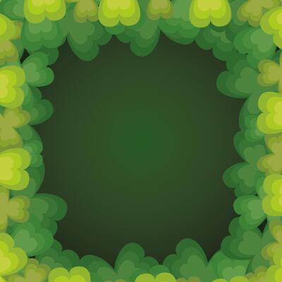 Saint patricks day clovers frame vector design