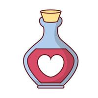 Love heart inside flask vector design