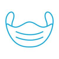 face mask accessory line style vector