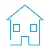 house facade line style icon vector