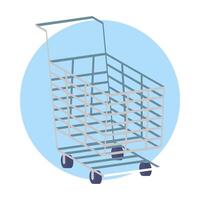 shopping cart market isolated icon vector