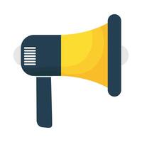 megaphone sound device isolated icon vector