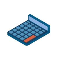 calculator math device isolated icon vector