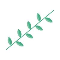 branch with leafs nature icon vector