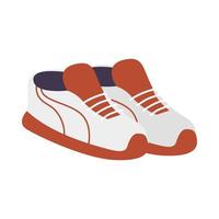 Icono de accesorio joven de zapatos de tenis vector