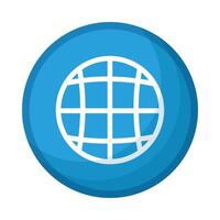 sphere planet browser button social media icon vector