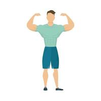young strong man athletic healthy lifestyle character vector