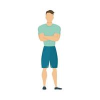 young strong man athletic healthy lifestyle character vector