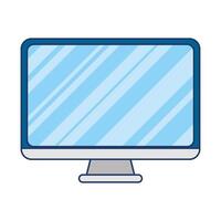 desktop computer monitor isolated icon vector