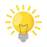 bulb light idea isolated icon vector