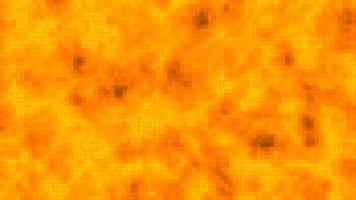 mozaïek abstract licht en schaduw geel vuur golfvorm op hete lucht zwevend video