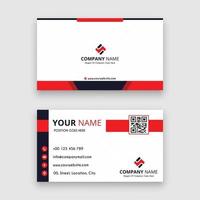 creative and clean business card vector template red and black