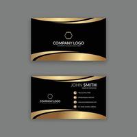 black and gold business card vector