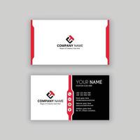 RED AND BLACK BUSINESS CARD VECTOR TEMPLATE