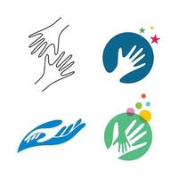 Hand logo images vector