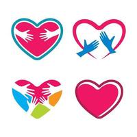 Giving love logo and symbol vector