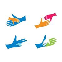 Hand logo images vector