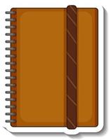 A sticker template with a notebook isolated vector