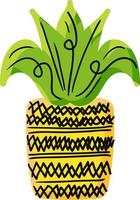 piña natural dibujado a mano ilustración vectorial