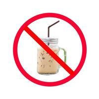 Do not drink ice coffee sign photo