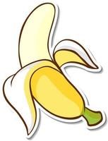 Sticker design with a banana isolated vector