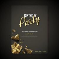 Illustration for an official birthday invitation image. vector